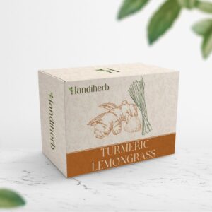 Handiherb – Natural Turmeric and Lemongrass Soap Bar – Face and Body Soap for Acne, Mosquito Repellent, Christmas Gift for Men, Women, and Teens