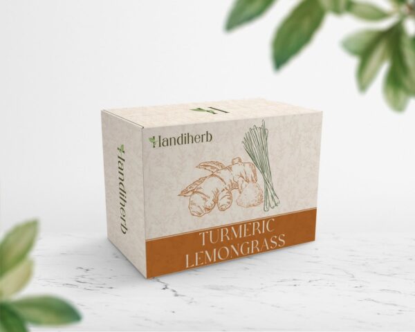 Handiherb – Natural Turmeric and Lemongrass Soap Bar – Face and Body Soap for Acne, Mosquito Repellent, Christmas Gift for Men, Women, and Teens